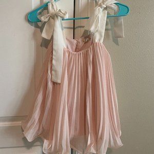 Gianni Bini Pink ruffle shirt with bow sleeves